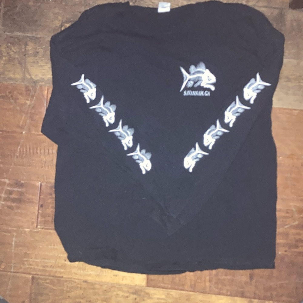 Black Savannah. GA bad to the bone fish shirt